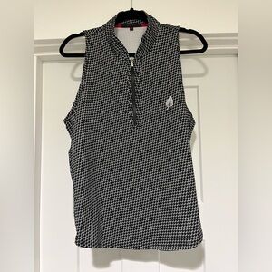 Greyson Black/White Patterned Golf Tank Top. XL.